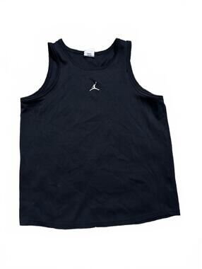 2000s Jordan Basketball Black Tank Women's Size L Center Logo